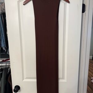 Zara Chocolate Brown Midi Dress